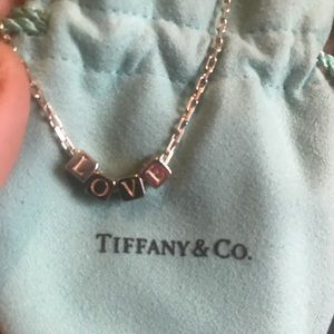 Two Tiffany & Co Era Love Block 18” Necklace